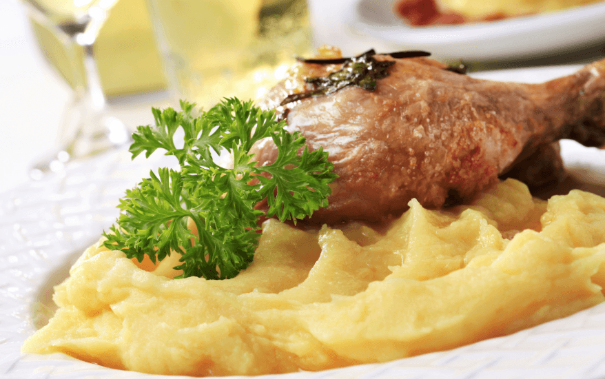 chicken and mashed potatoes