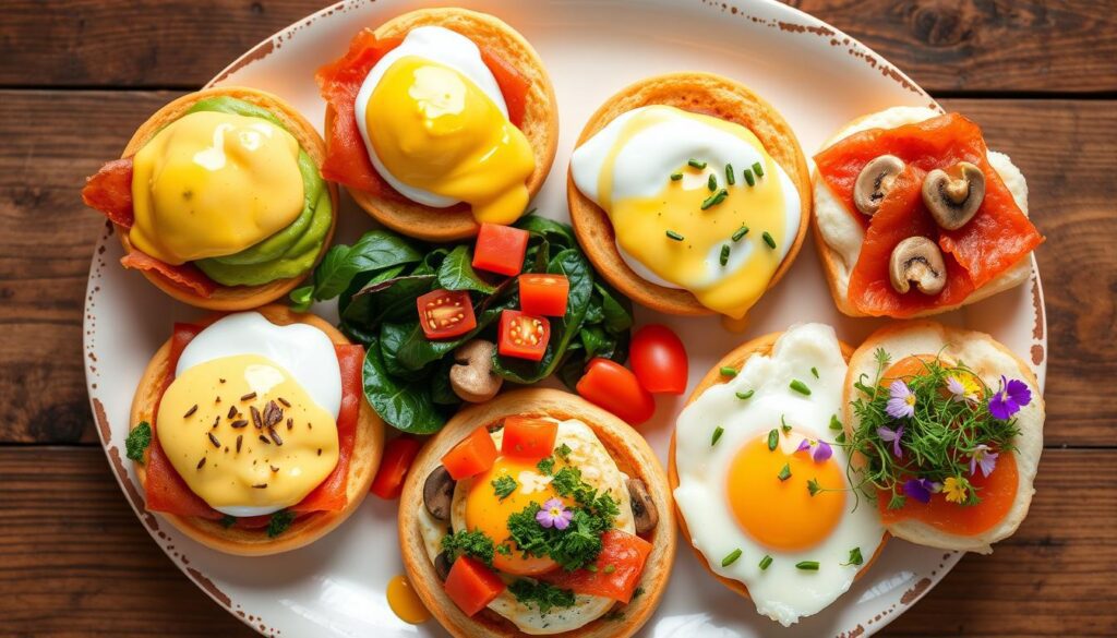 Egg Benedict variations Egg Benedict variations