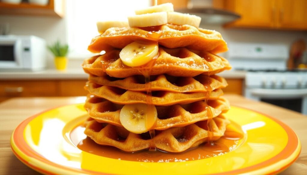 Amazing Homemade Banana Waffle Recipe | Easy Breakfast 2 Fluffy banana waffles