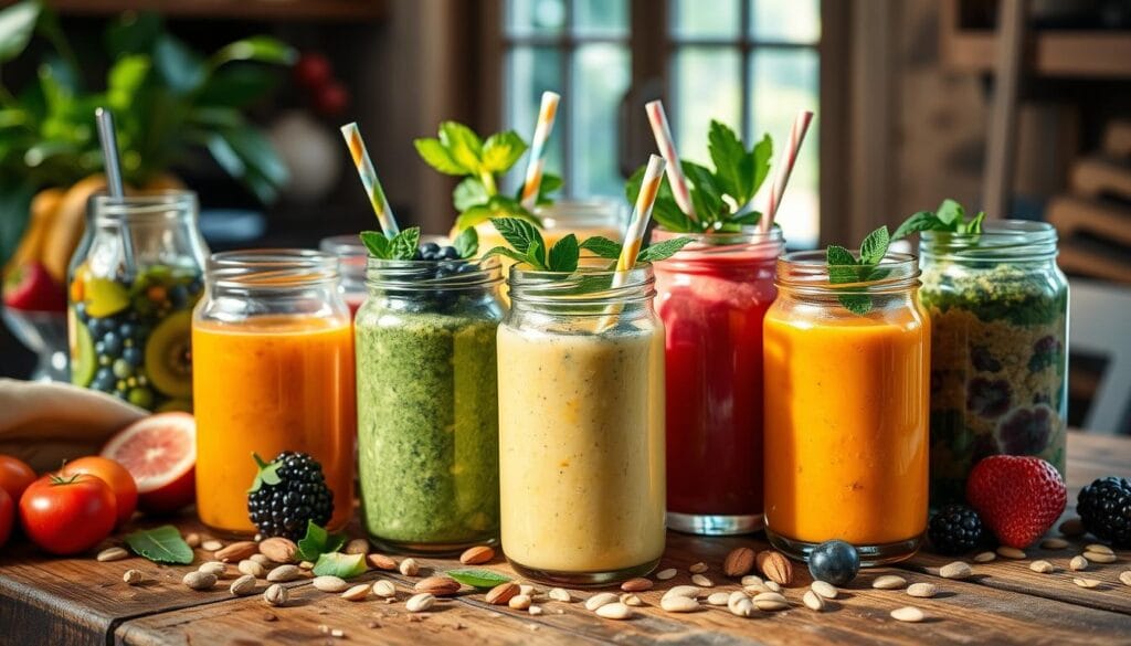 Healthy smoothies packed with nutrients