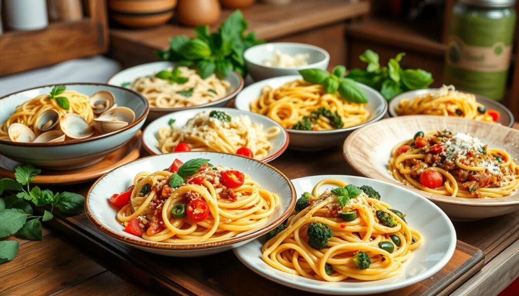 Regional Italian cuisine pasta dishes