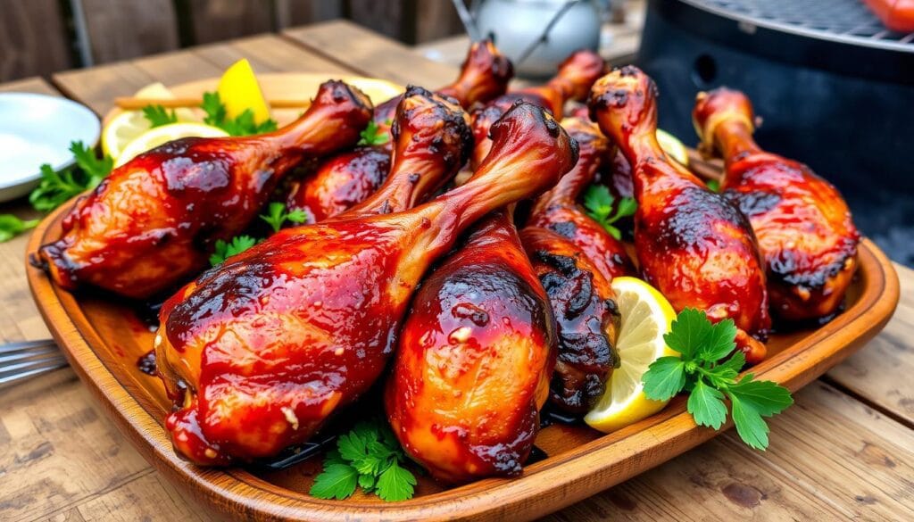 Smoked chicken drumsticks