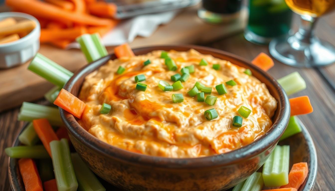 healthy buffalo chicken dip