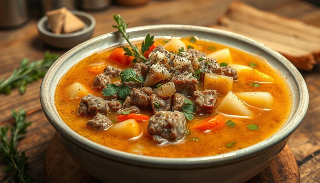 hamburger potato soup