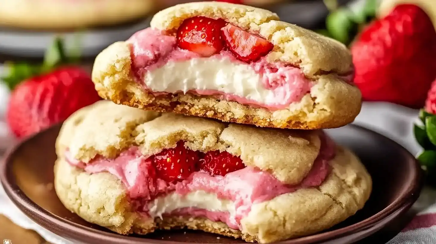 strawberry cheesecake cookies