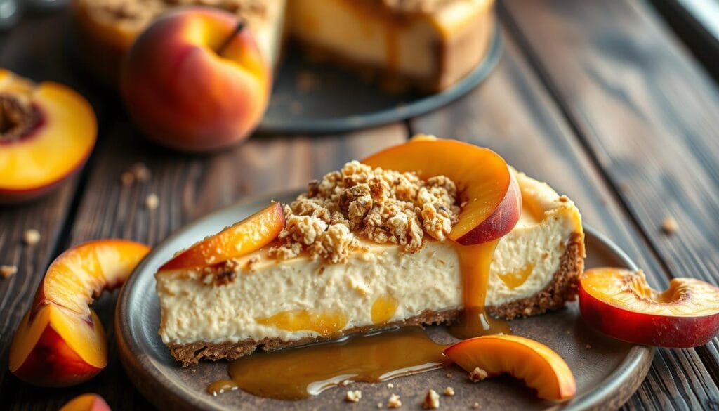 peach cobbler cheesecake