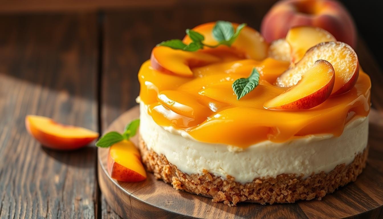 peach cobbler cheesecake