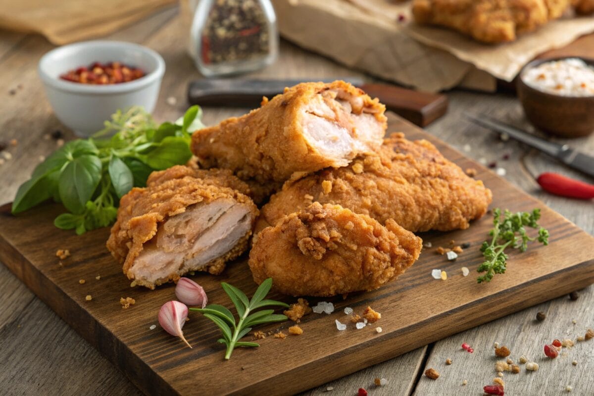 "Homemade Fried Chicken Recipe Without Buttermilk - Crispy and Delicious Alternative Cooking Method"